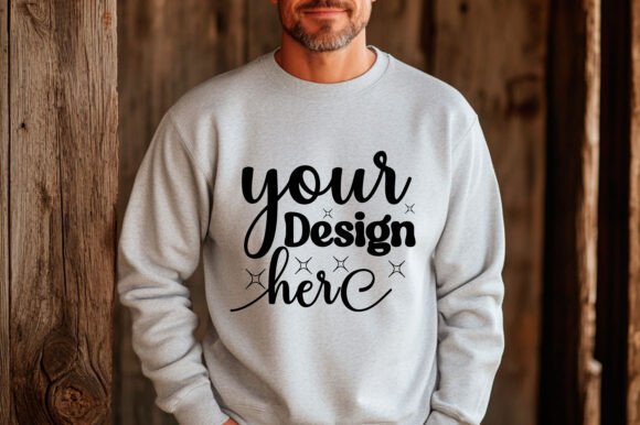 Christmas Gildan 18000 Mockup 129 for Product Mockups and Graphics