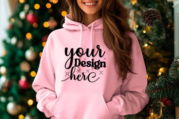 Christmas Girl Hoodie Mockup 53 for Graphics and Product Mockups