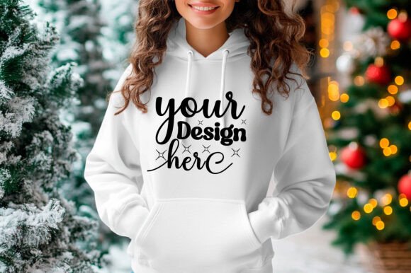 Christmas Girl Hoodie Mockup 84 for Product Mockups and Graphics