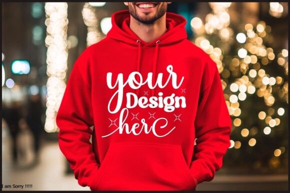 Christmas Hoodie Men Mockup 48: A Graphic Design Asset for Product Mockups