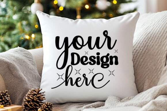 Christmas Pillow Mockup 111Christmas Moc for Product Mockups and Graphics