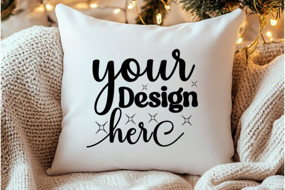 Christmas Pillow Mockup 194 for Product Mockups and Graphics