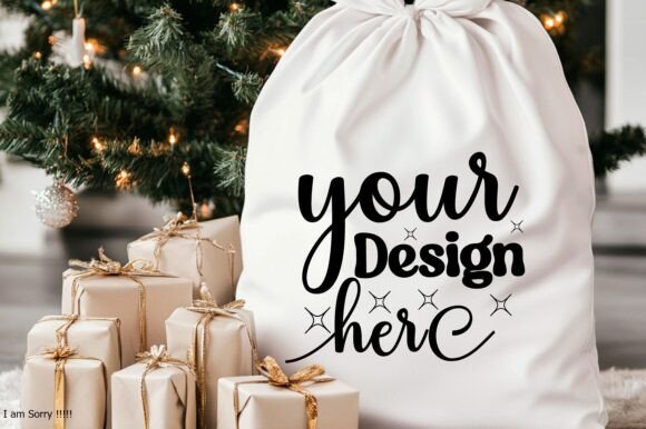 Christmas Santa Sack Mockup Jpg 123 for Product Mockups and Graphics
