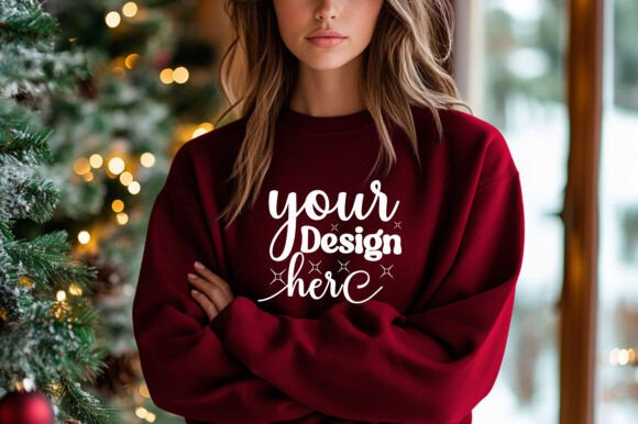 Christmas Sweater Mockup 103 for Branding and Product Graphics