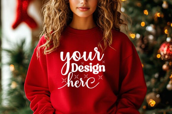 Christmas Sweater Mockup 79: A Festive Graphic Asset for Product Mockups