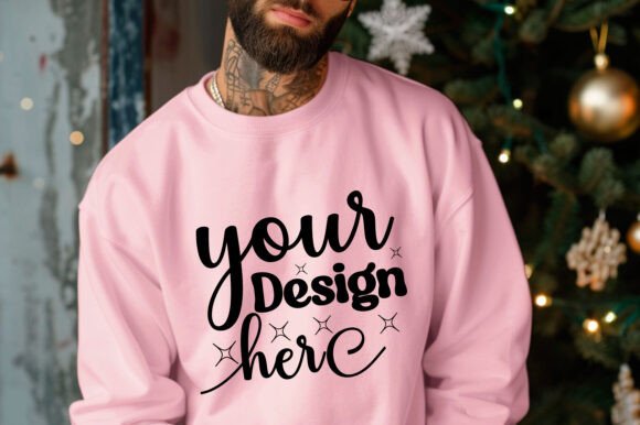 Gildan 18000 Christmas Men Mockup 112 - A Graphic Design Asset for Product Mockups