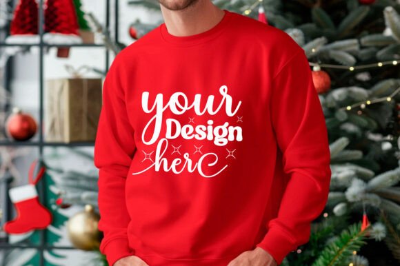 Gildan 18000 Christmas Men Mockup 125 - A Graphic Design Asset for Product Mockups