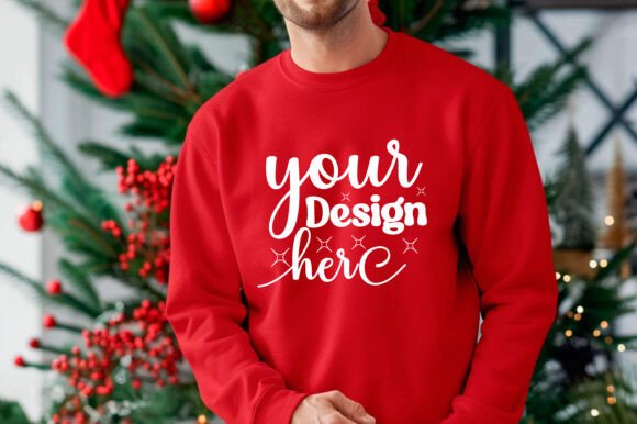 Gildan 18000 Christmas Men Mockup 129 - A Graphic Design Asset for Product Mockups