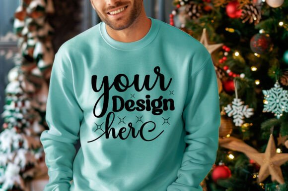 Gildan 18000 Christmas Men Mockup 147 - A Graphic Design Asset for Product Mockups