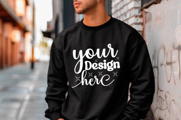 Gildan 18000 Christmas Men Mockup 178 - A Graphic Design Asset for Product Mockups