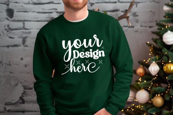 Gildan 18000 Christmas Men Mockup 18 - Product Mockups for Graphics