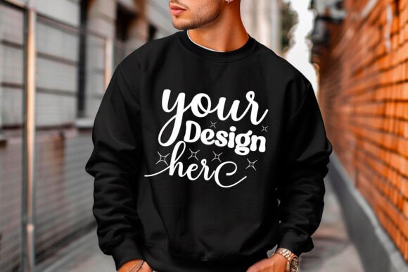 Gildan 18000 Christmas Men Mockup 180 - A Graphic Design Asset for Product Mockups