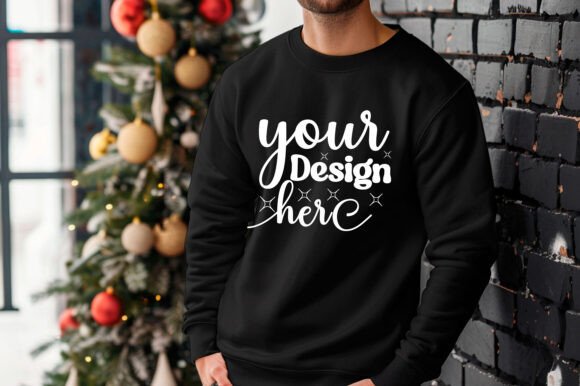 Gildan 18000 Christmas Men Mockup 181 - A Graphic Design Asset for Product Mockups