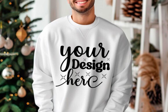 Gildan 18000 Christmas Men Mockup 228 - A Graphic Design Asset for Product Mockups