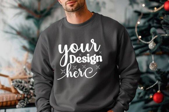 Gildan 18000 Christmas Men Mockup 64 for Product Mockups and Graphics