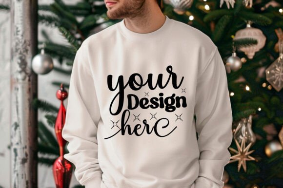 Gildan 18000 Christmas Men Mockup 86 for Product Mockups and Graphics