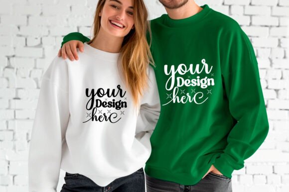 Gildan 18000 Couple Mockup 60 - A Festive Graphic for Product Mockups