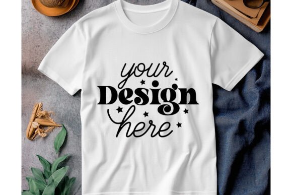 Gildan 64000 White Mockup 22 for Product Mockups and Graphics