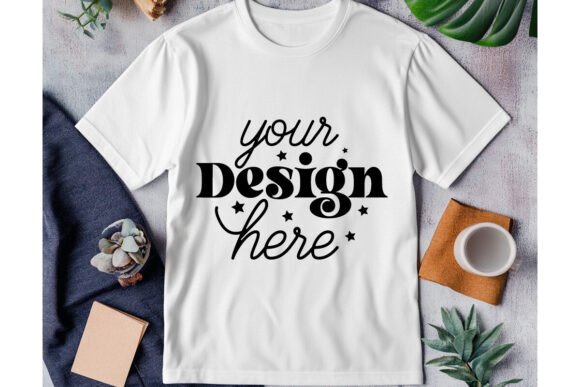 Gildan 64000 White Mockup 5 for Product Mockups and Graphics
