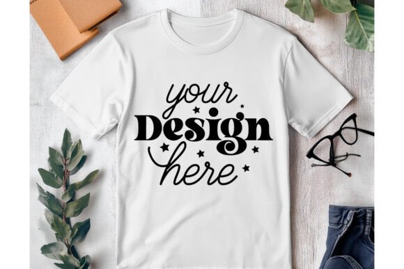 Gildan 64000 White Mockup 7 for Product Mockups and Graphics