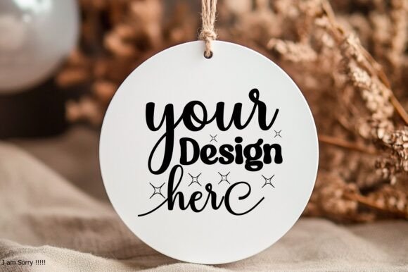 New Year Round Sign Mockup Review